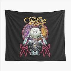 The Outer Worlds Cosmic Frontier Gentleman Retro Sci-Fi Space Adventure Art Tapestry