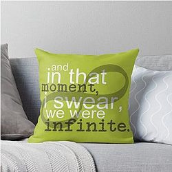 The Perks of Being a Wallflower Quote Throw Pillow