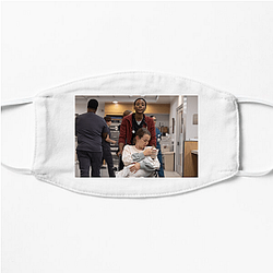 The Pitt Iconic Scrubs and Life Saving Moments Motif The Pitt Face Masks