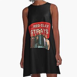The Red Clay Stray Graphic A-Line Dress
