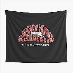The Rocky Horror Picture Show 45 Year Glitter Lips Logo Tapestry