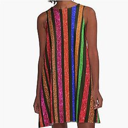 Inspired by The Rocky Horror Picture Show Columbia glam rock inspired stripes A-Line Dress