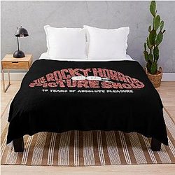 The Rocky Horror Picture Show 45th Anniversary Glitter Lips Logo Throw Blanket