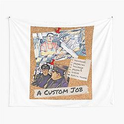 A Custom Job. The Telltale Moozadell.  - The Sopranos - Tony Soprano - Fan Art - Gifts for Sopranos Fans Tapestry Wall Hanging