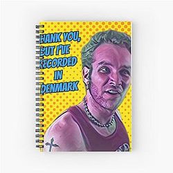 I've Recorded in Denmark Defiler - The Sopranos - Tony Soprano - Fan Art Gifts for Sopranos Fans Spiral Notebook