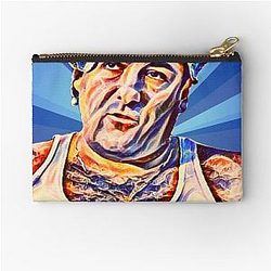 The Sopranos - Tony Soprano - Fan Art - Gifts for Fans - Tony Soprano with Towel on his Head Zipper Pouch