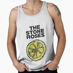 Vintage Stone Roses Merch The Rose Lemon Tank Top