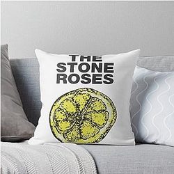 Vintage Stone Roses The Roses Lemon Throw Pillow