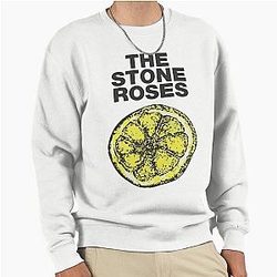 Vintage Stone Roses Merch The Stone Roses Lemon Front Zip Pullover Sweater