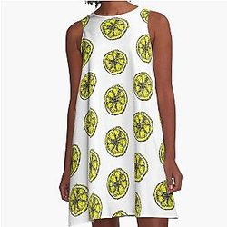 The Stone Roses Lemon A-Line Dress