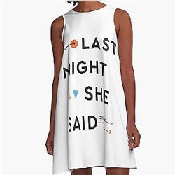 The Strokes A-Line Dress