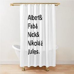 The Strokes Black Shower Curtain