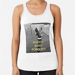 NO WHY PORQUE sticker the Strokes In Transit Racerback Tank Top