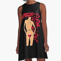 The Strokes A-Line Dress
