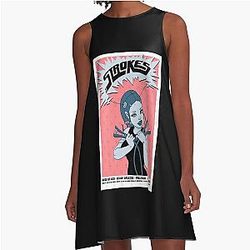 The Strokes A-Line Dress