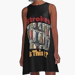 The Strokes A-Line Dress
