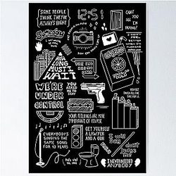 The Strokes Black and White Poster