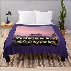Reptilia The Strokes band design Throw Blanket