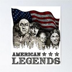 Rushmore: The Three Stooges 4th of July American Legends Poster