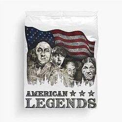 Rushmore  The Three Stooges 4th Of July American Legends Duvet Cover
