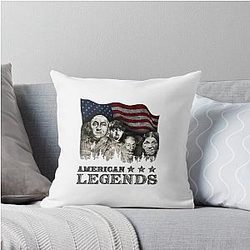 Rushmore The Three Stooges 4th Of July American Legends Throw Pillow