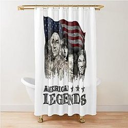 The Three Stooges 4th Of July American Legends Shower Curtain