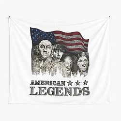 Rushmore The Three Stooges 4th of July American Legends Tapestry
