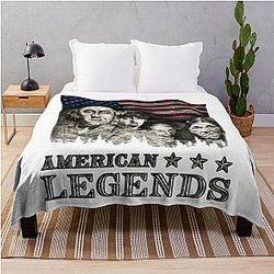 Rushmorons The Three Stooges 4th of July American Legends Throw Blanket