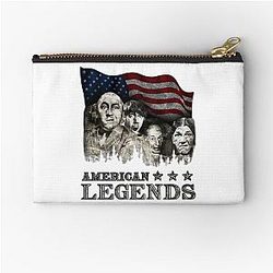 Rushmorons The Three Stooges 4th of July American Legends Zipper Pouch