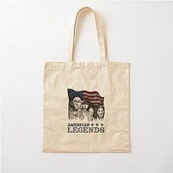 Rushmore The Three Stooges 4th of July American Legends Cotton Tote Bag