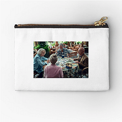 The Thursday Murder Club also features Pierce Brosnan as Ron Ritchie The Thursday Murder Club Zipper Pouches