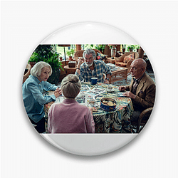 The Thursday Murder Club also features Pierce Brosnan as Ron Ritchie The Thursday Murder Club Pins