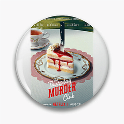 The Thursday Murder Club is based on the novel by Richard Osman The Thursday Murder Club Pins