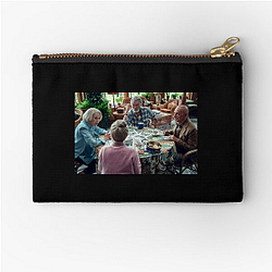 The Thursday Murder Club also features Pierce Brosnan as Ron Ritchie The Thursday Murder Club Zipper Pouches