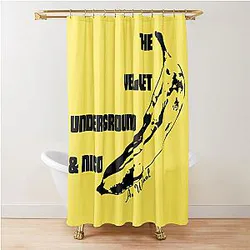 The Velvet Underground and Nico Stencil Banana Shower Curtain
