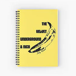 The Velvet Underground and Nico Stencil Banana Spiral Notebook