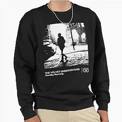 Sunday Morning The Velvet Underground Minimalist Graphic Design Pullover Sweatshirt