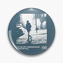 Sunday Morning The Velvet Underground Minimalist Graphic Artwork Design Pin