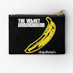 Bananas Warhol and the Velvet Underground Zipper Pouch