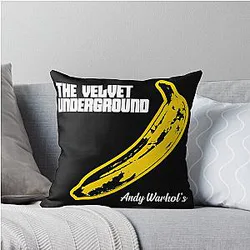 Bananas The Velvet Underground Throw Pillow