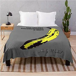 Andy Warhol's The Velvet Underground famous banana design Throw Blanket