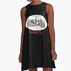 The Wicker Man Design Sticker A-Line Dress