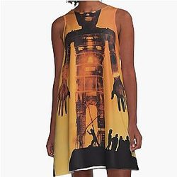 Burning Shadows: The Wicker Mans Realm A Line Dress