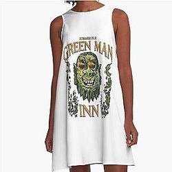 The Green Man Inn Wicker Man A-Line Dress