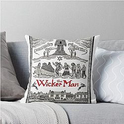 The Wicker Man Horror Movie Throw Pillow