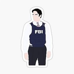Thomas Gibson FBI vest sticker art