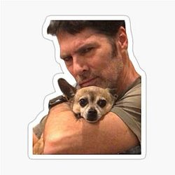 Thomas Gibson & Hazel Hug Sticker