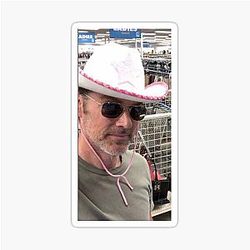 Thomas Gibson in Cowgirl Hat Sticker