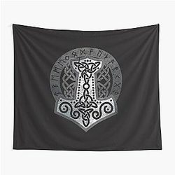 Mjolnir the Hammer of Thor Tapestry