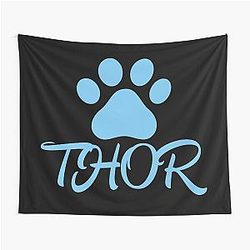 Blue Paw Tapestry